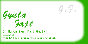 gyula fajt business card